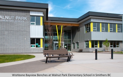 Wishbone Bayview Benches at Walnut Park Elementary School in Smithers BC-1